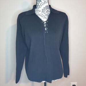 St johns bay 1x womens black sweater